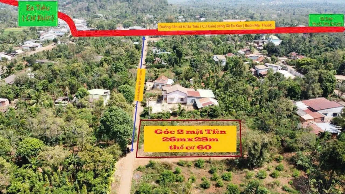Bán đất góc 2 mặt tiền Ea Tiêu 728m² - 1 tỷ 579 - Ảnh thu nhỏ 2