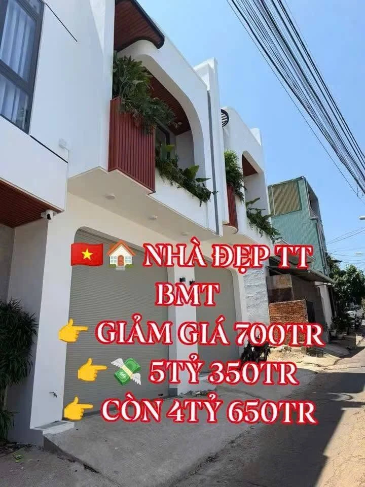 Nhà phố mới 3PN 92m² Buôn Ma Thuột giá 4.65 tỷ - Ảnh 1