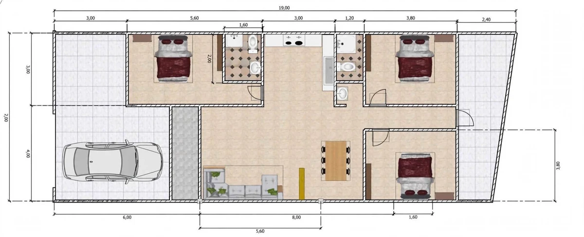 Bán nhà mới 3 phòng ngủ 130m² Phường Bảo Vinh 1 tỷ 480 - Ảnh thu nhỏ 2