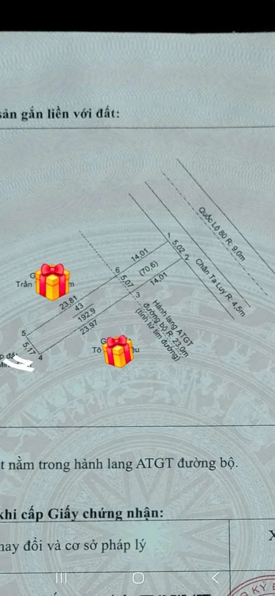 Bán nhà mặt tiền QL80 Rạch Giá 192m², 3 phòng ngủ - Ảnh 1