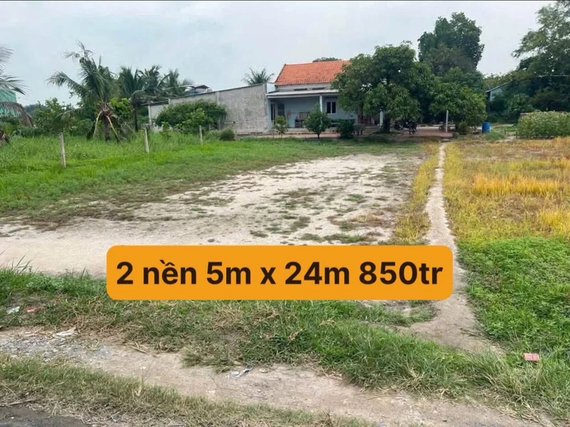 Bán đất nền thổ cư 5x24m (120m2) giá 850 triệu tại thị trấn Đức Hòa, Long An