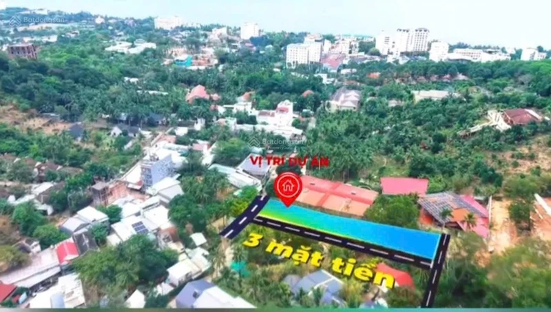 Bán 1133m2 lô góc 3 mặt tiền đường 7m đẹp hẻm 91 Trần Hưng Đạo thích hợp xây KS, bungalow