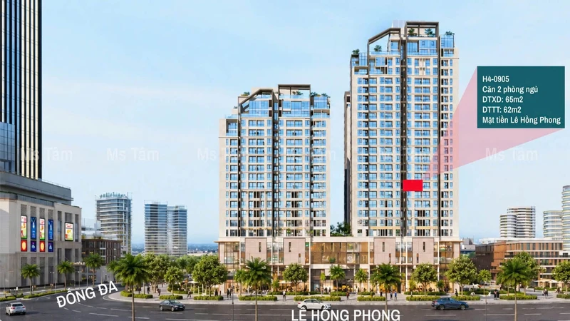 Bán căn hộ 2PN Hue Heritage 62m² giá 3 tỷ 627 triệu