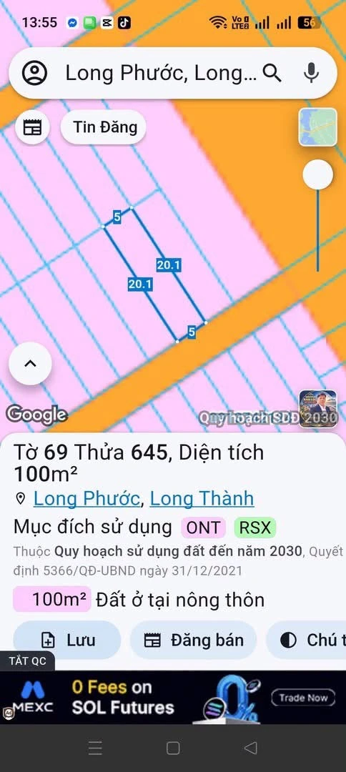 Bán đất thổ cư Long Phước, Long Thành 5x20m, 1 tỷ 3 - Ảnh thu nhỏ 5