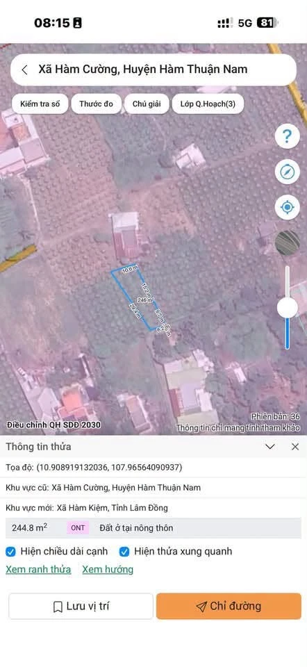 Bán đất có thổ cư 245m² gần Quốc lộ 1A, Khánh Hòa - Ảnh thu nhỏ 2