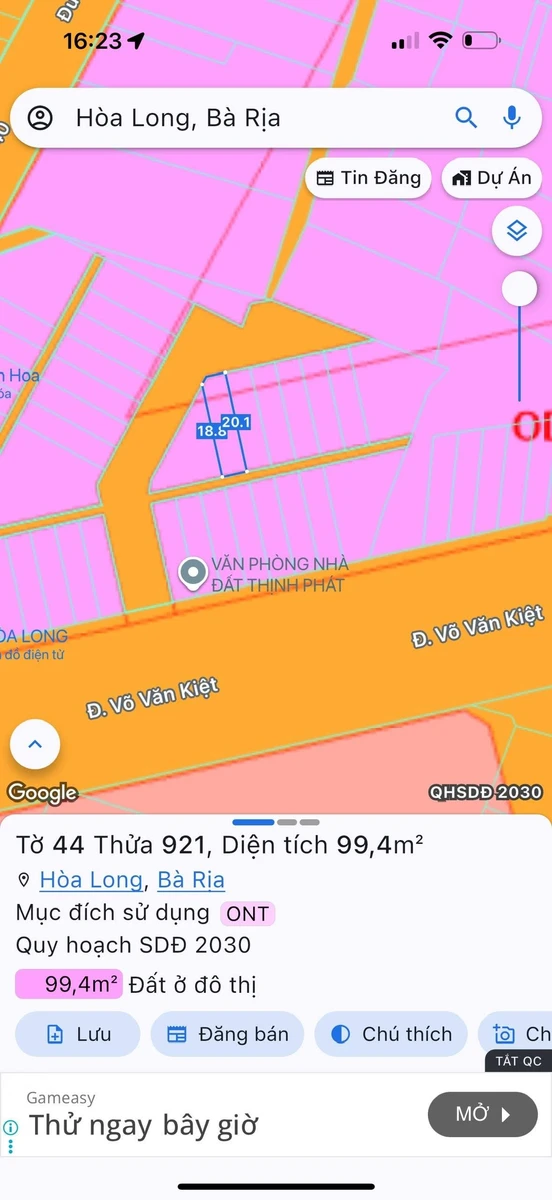 Bán đất thổ cư 100m2 (5x20) nhánh Võ Văn Kiệt, Hòa Long, TP Bà Rịa, giá 1,9 tỷ - Ảnh thu nhỏ 5