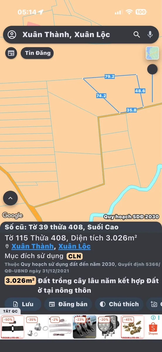 Bán lô đất 15.000m² Xuân Thành Đồng Nai giá tốt - Ảnh thu nhỏ 4