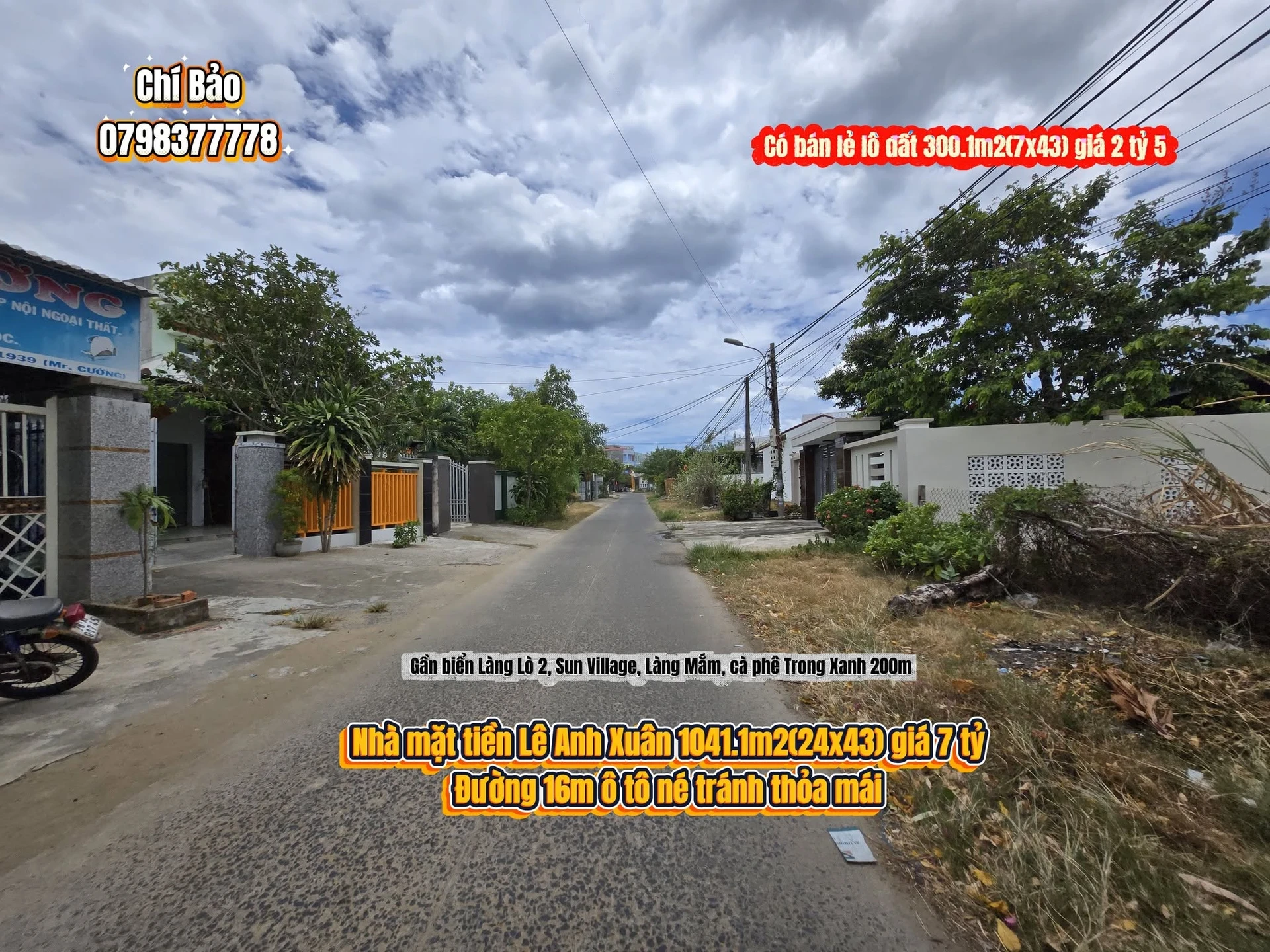Bán đất mặt tiền Lê Anh Xuân 1041m² gần biển, 7 tỷ - Ảnh 1