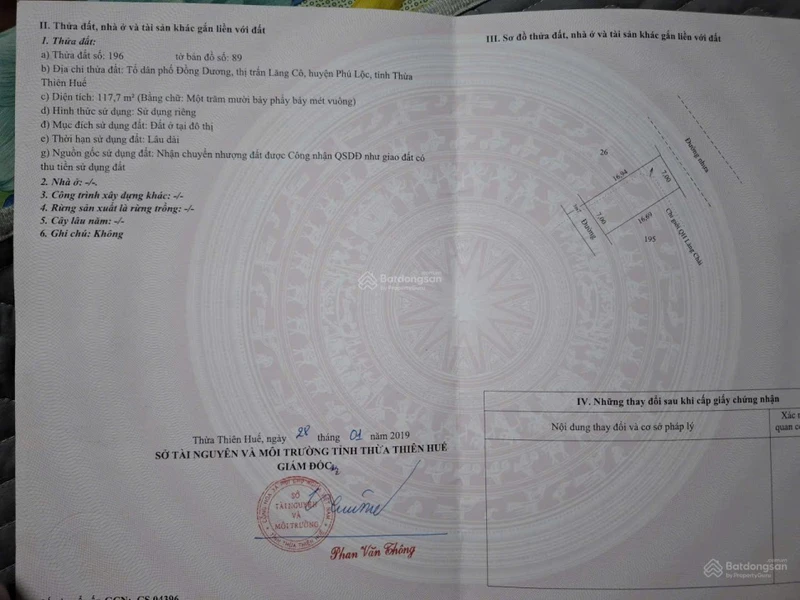 Bán đất mặt tiền biển Lăng Cô sổ đỏ đất ở lâu dài 2 mặt đường mở cửa là thấy biển