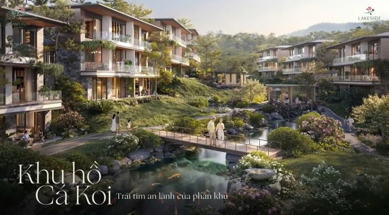 Bán gấp căn song lập LA02 - 24 phân khu Lakeside, view hồ cá koi 130m², vị trí đẹp gần khu tiện ích