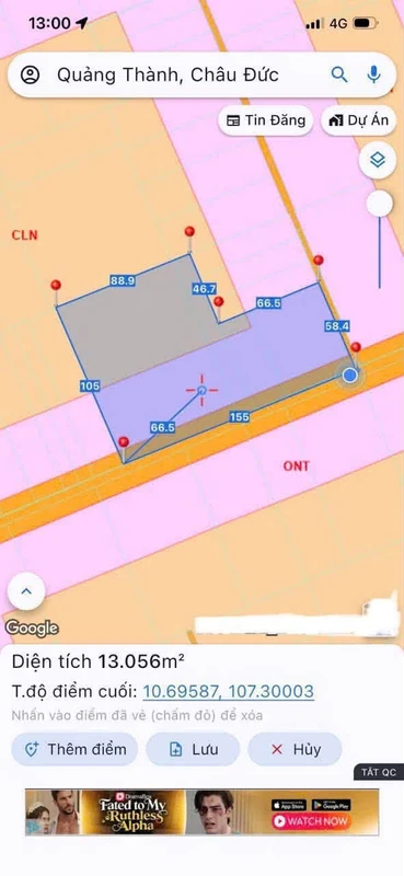 Bán đất Châu Đức 13.000m2 (200m thổ cư) 22 tỷ
