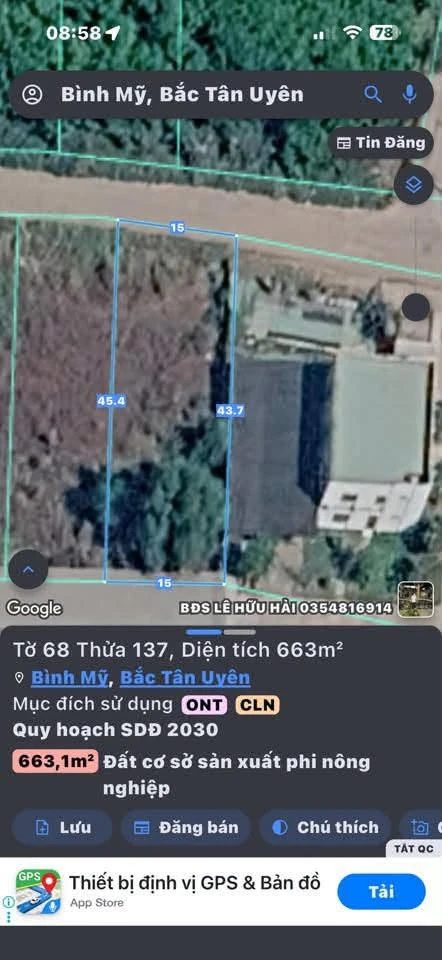 Bán đất mặt tiền Bình Mỹ 15x45m, 675m², Tân Bình - Ảnh thu nhỏ 3
