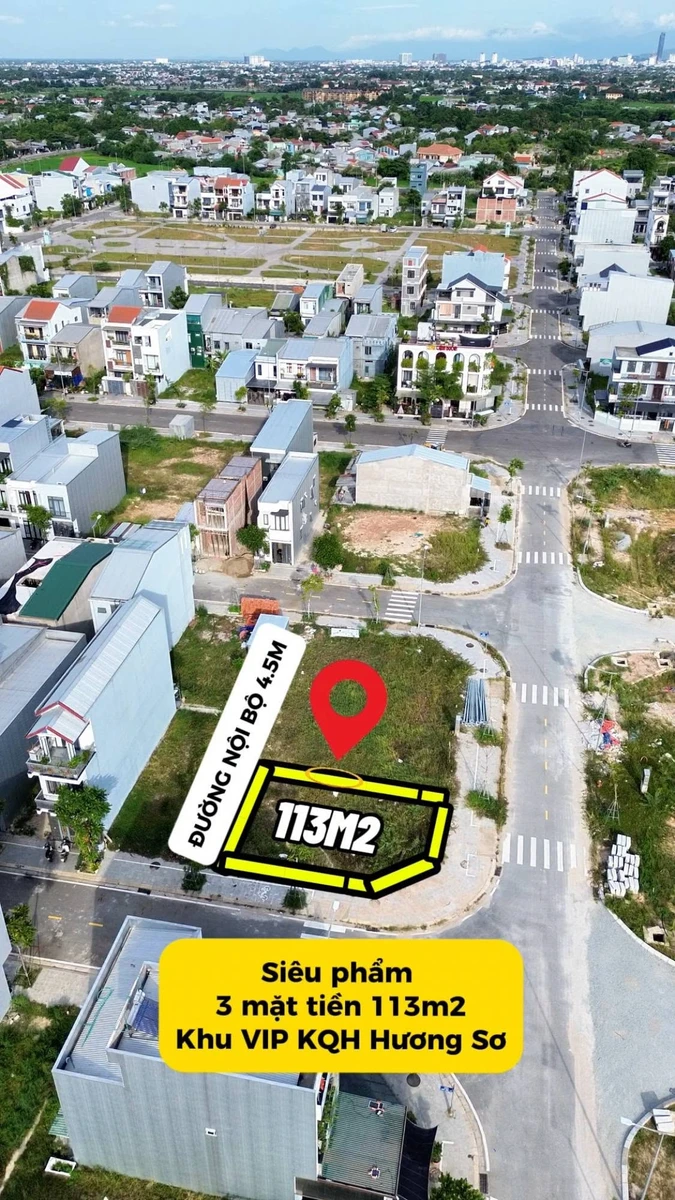 Bán đất 113m² 3 mặt tiền Nguyễn Văn Linh Huế, 2,3 tỷ - Ảnh thu nhỏ 2