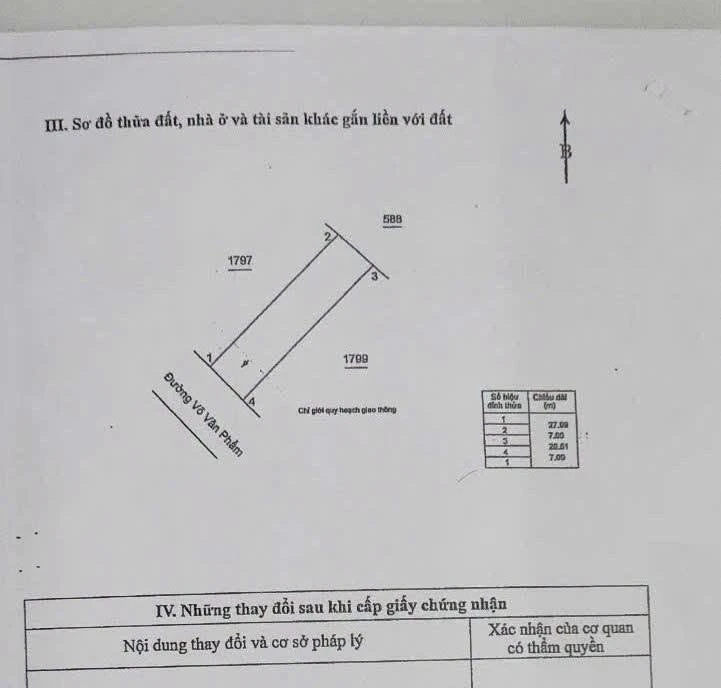 Bán đất mặt tiền 197m Võ Văn Phẩm Bến Tre, 1 tỷ 197 triệu - Ảnh thu nhỏ 3