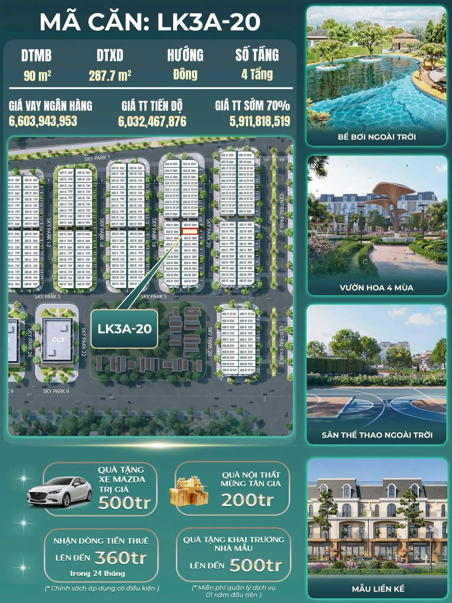 Bán nhà liền kề 4 tầng LK3A-20 Hoàng Huy Green River, 90m², giá 5,9 tỷ - Ảnh 1