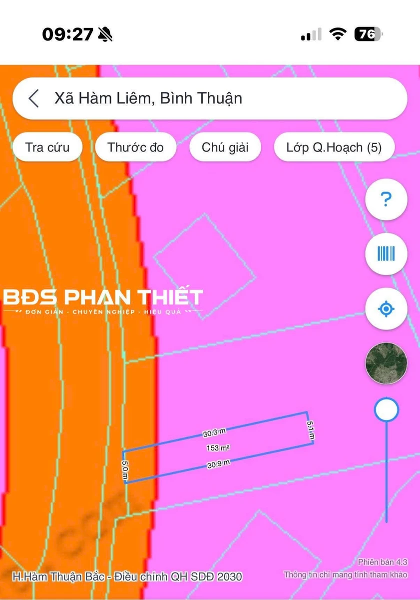 Bán đất Hàm Liêm 152.3 m² 890 triệu - Ảnh 1