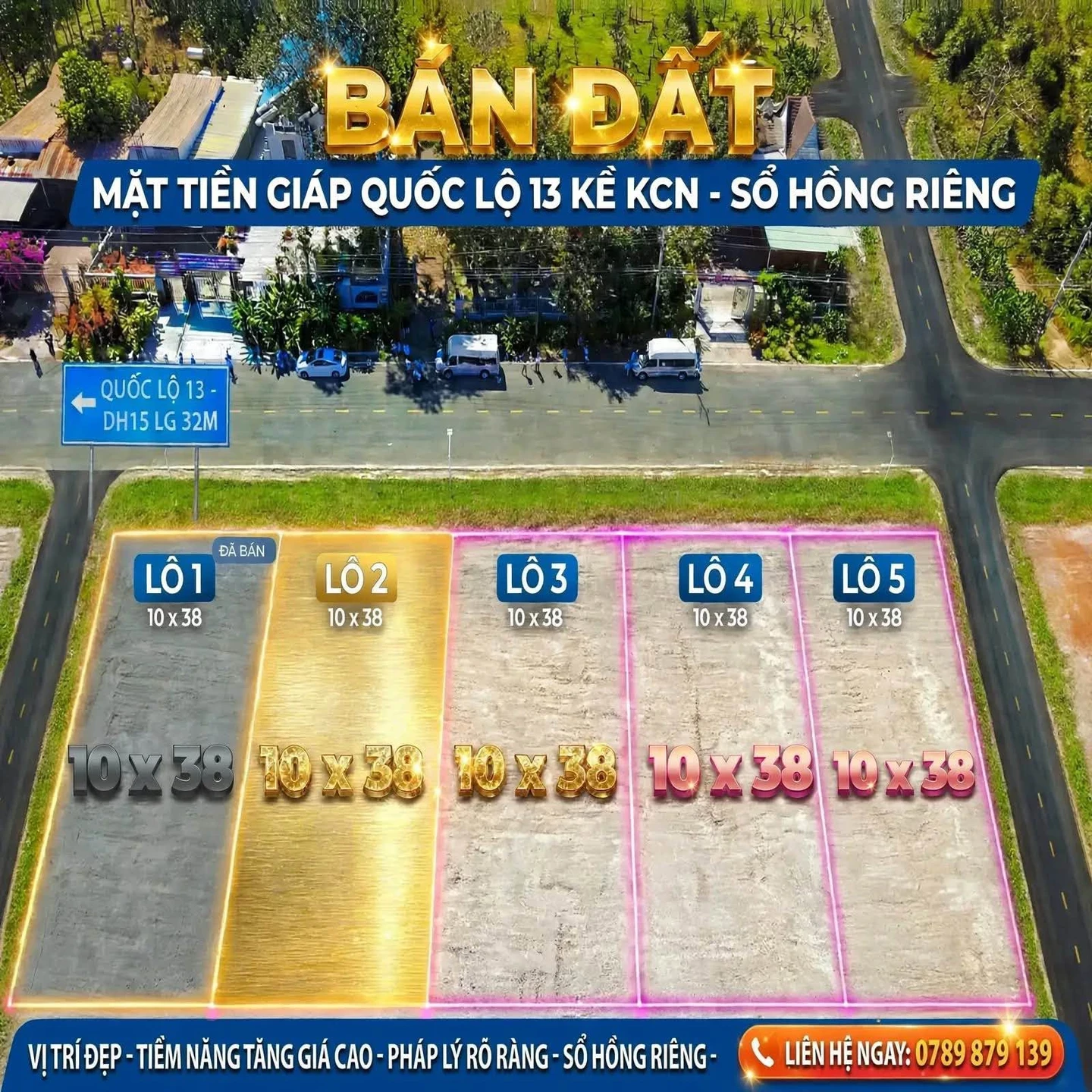 Bán 2 lô đất kề Quốc Lộ 13, 378m², 1,999 tỷ, Minh Hưng - Ảnh 1
