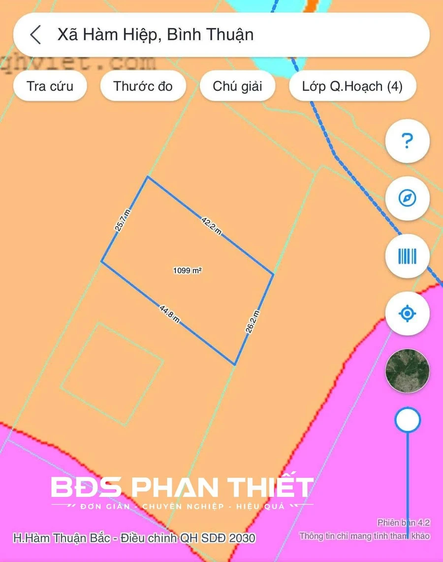 Bán đất vườn Hàm Hiệp 1.100 m² mặt tiền 26m - Ảnh 1