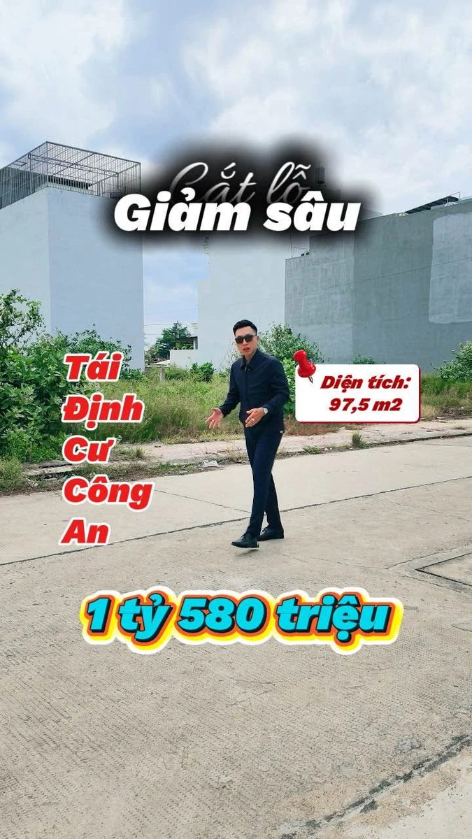 Bán 2 lô đất tái định cư 97,5m² giá 1 tỷ 580 triệu - Ảnh 1