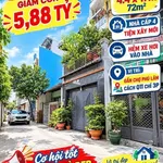 Bán nhà hẻm xe hơi 72m2 Chợ Phú Lâm 5.88 tỷ - Ảnh thu nhỏ 1