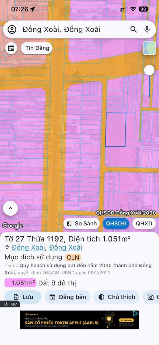 Bán đất khu phố 5 Tiến Thành 7500m2 900 triệu - Ảnh thu nhỏ 2