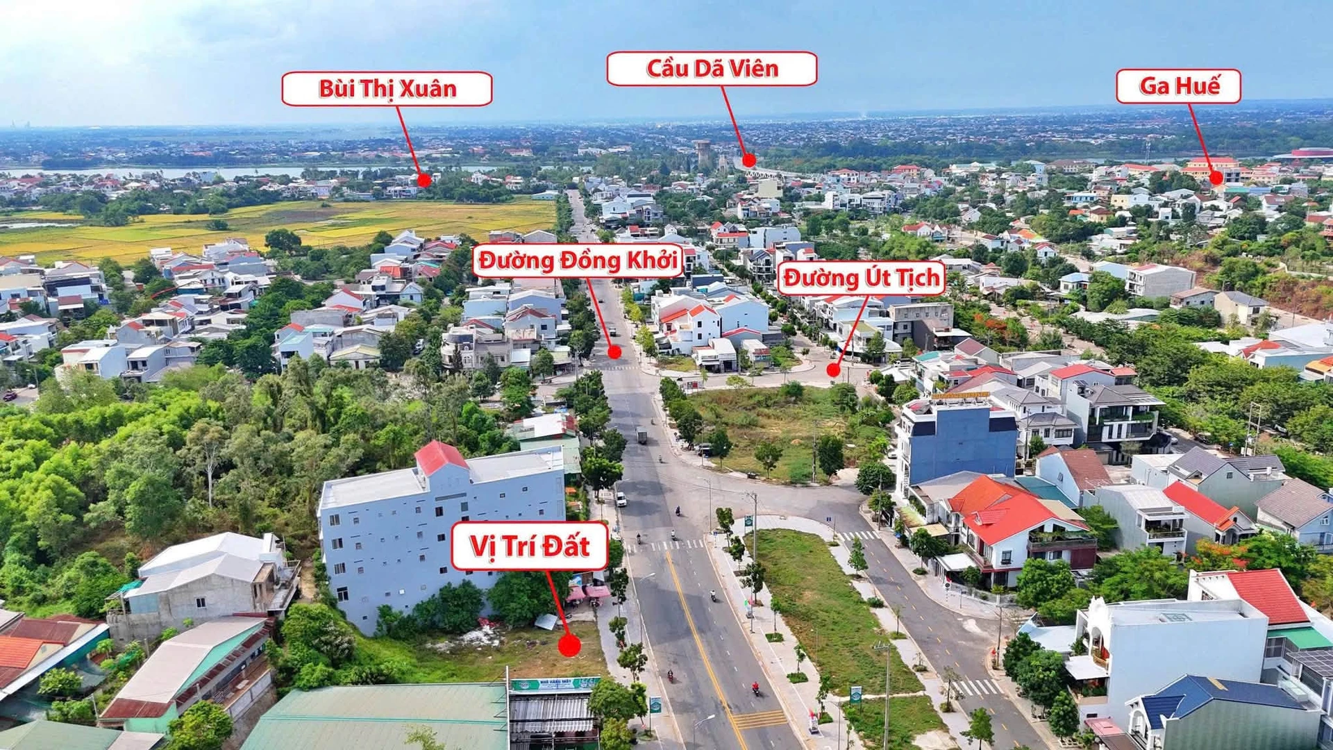 Bán đất mặt tiền Đồng Khởi TP Huế 100m² view công viên - Ảnh 1