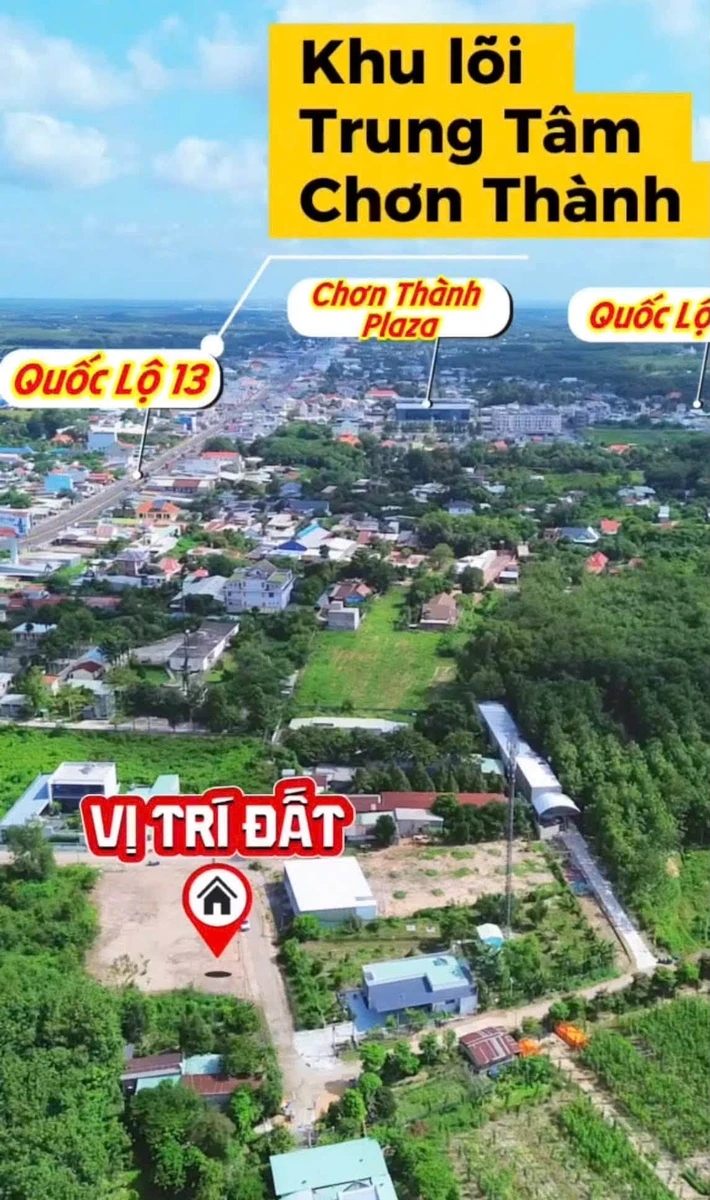 Bán đất thổ cư 5x18 (90m2) giá 499 triệu nhánh đường Tô Hiến Thành, trung tâm Chơn Thành - Ảnh thu nhỏ 3