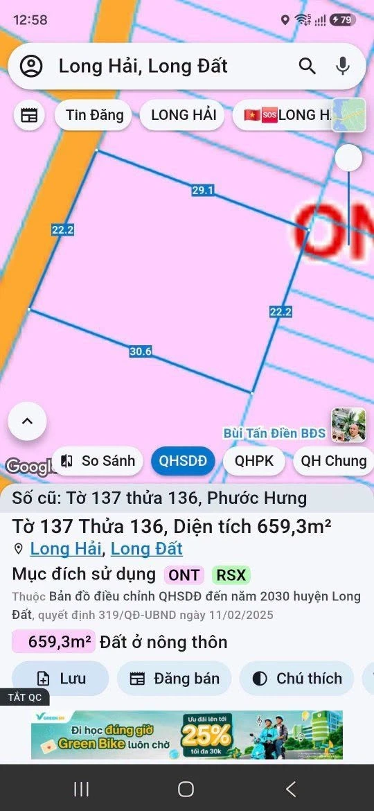 Bán đất Long Hải Nhà Bè 659m² mặt tiền 5,3 tỷ - Ảnh thu nhỏ 3