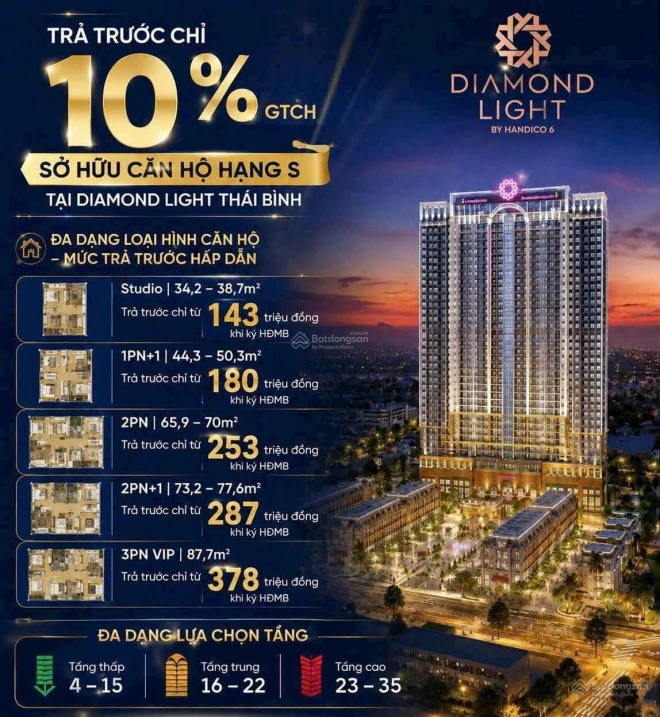 Diamond Light diện tích 68m2, 2PN - Ảnh 1