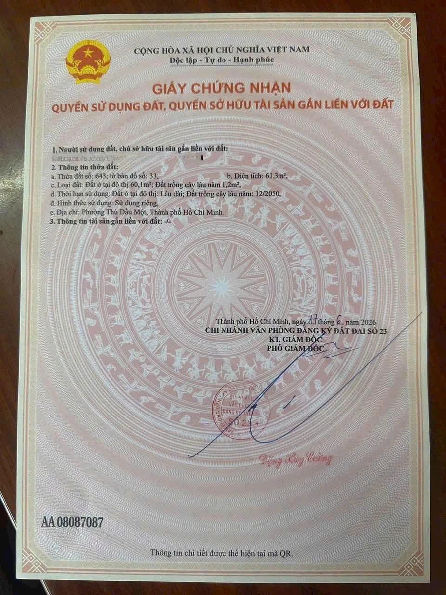 Bán đất Chánh Nghĩa, Thủ Dầu Một, 60m², 1 tỷ - Ảnh thu nhỏ 4