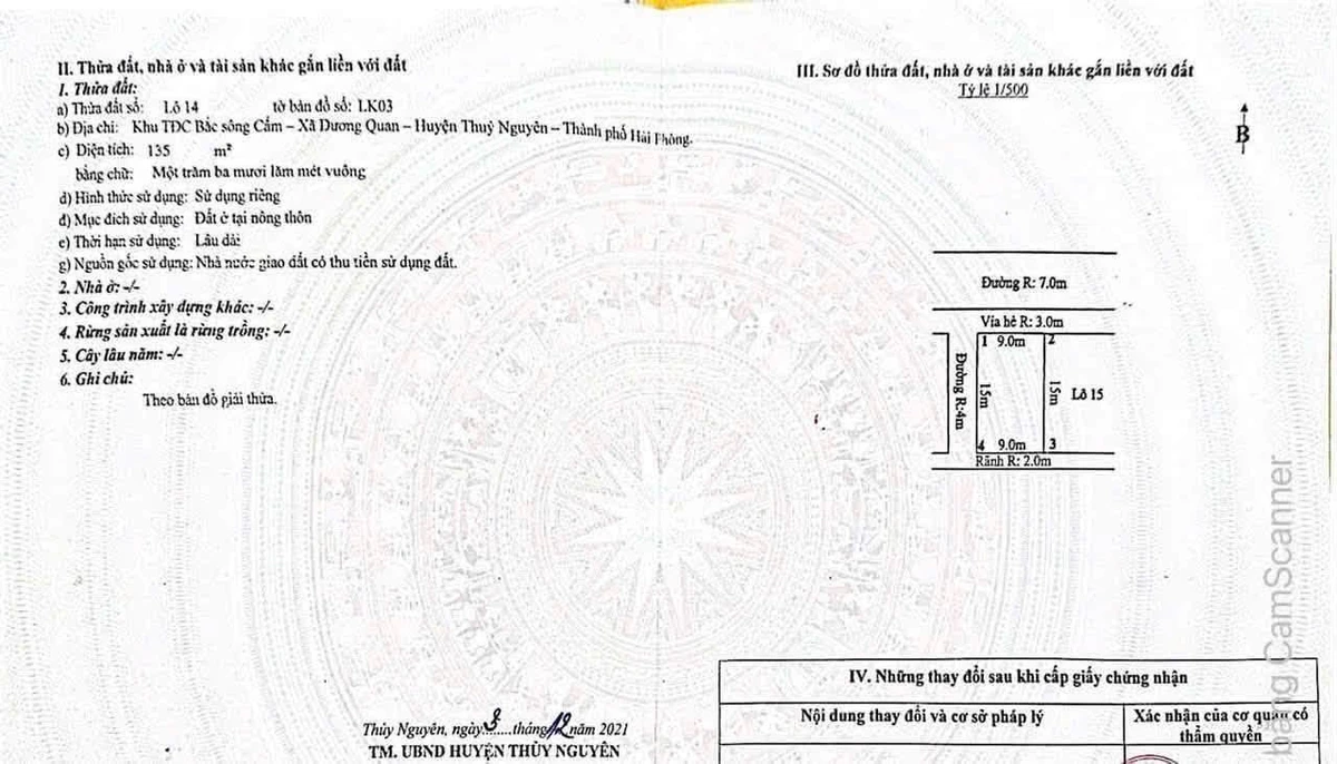 Bán đất lô LK03-14 khu TĐC Bắc Sông Cấm 135m2, Thủy Nguyên, Hải Phòng - Ảnh 1
