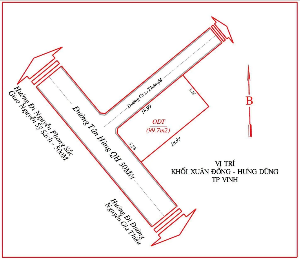 Bán đất mặt đường Tân Hùng - Hưng Dũng, 99.7m2, 4.6 tỷ - Ảnh thu nhỏ 3