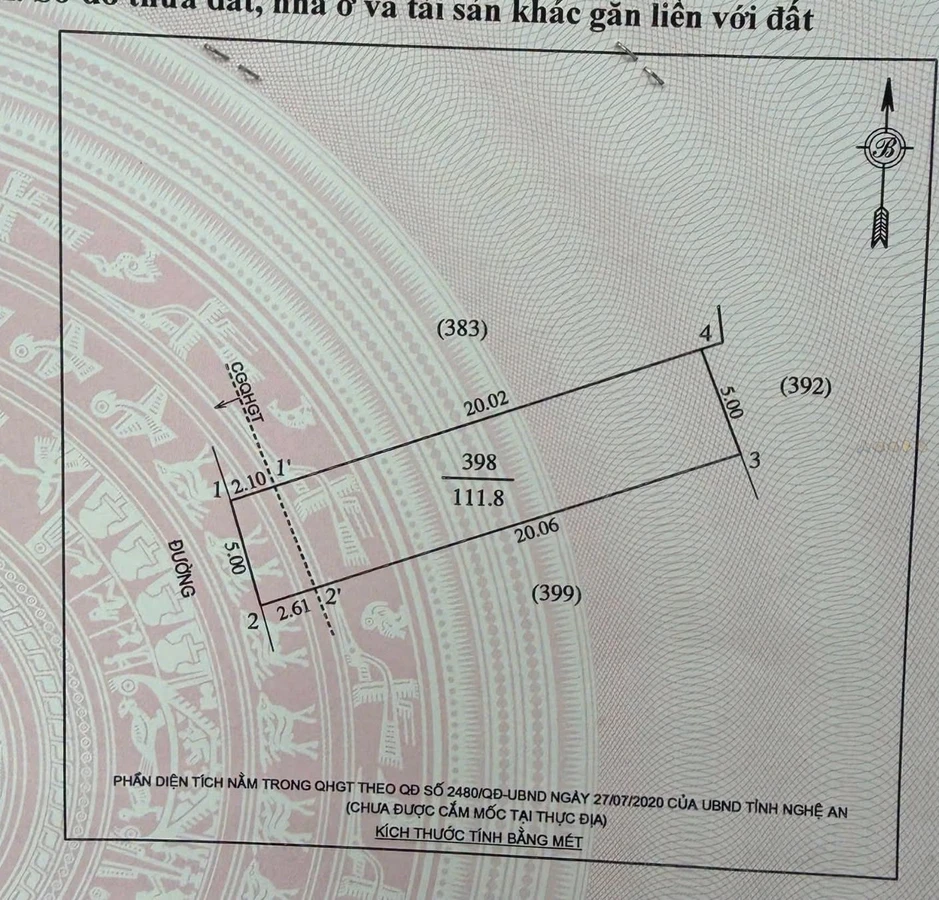 Bán lô đất 112m² xóm 1 Nghi Kim Hóc Môn - Ảnh 1