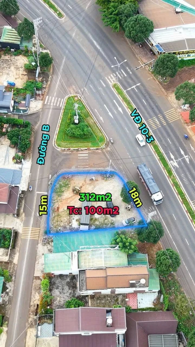 Bán đất 312m² 3 mặt tiền Vành Đai 10/3 Buôn Ma Thuột - Ảnh thu nhỏ 4