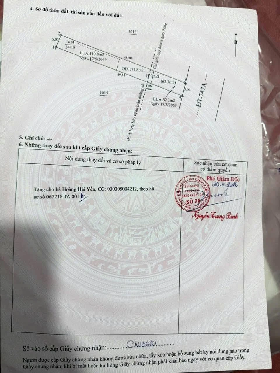Bán lô đất Khánh Bình Tân Uyên 244m2, giá 3,1 tỷ - Ảnh 1