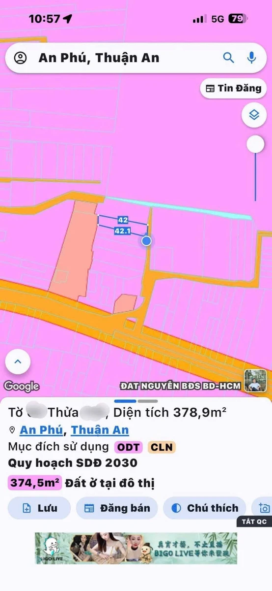 Bán nền đất 379m² An Phú, 4,2 tỷ, mặt tiền 10m - Ảnh thu nhỏ 4