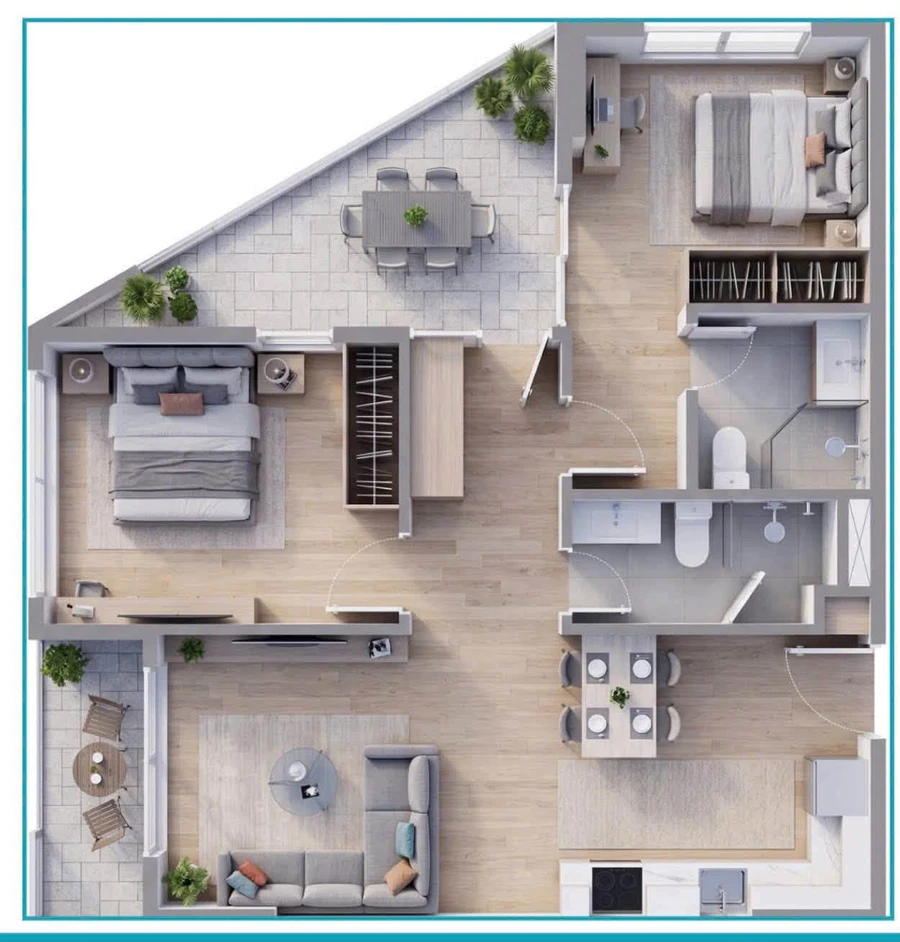 Bán căn góc 2PN 70,8m² view công viên Ecopark - Ảnh thu nhỏ 3