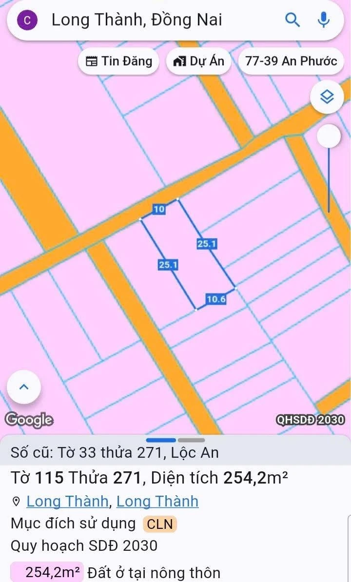Bán đất 250m2 sổ riêng khu Bưng Cơ, Phường Long Thành, Đồng Nai - Ảnh thu nhỏ 2