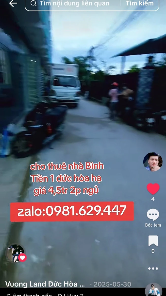 Cho thuê nhà phố 40m² 2PN 2WC Đức Hòa, 4.5tr/tháng - Ảnh 1