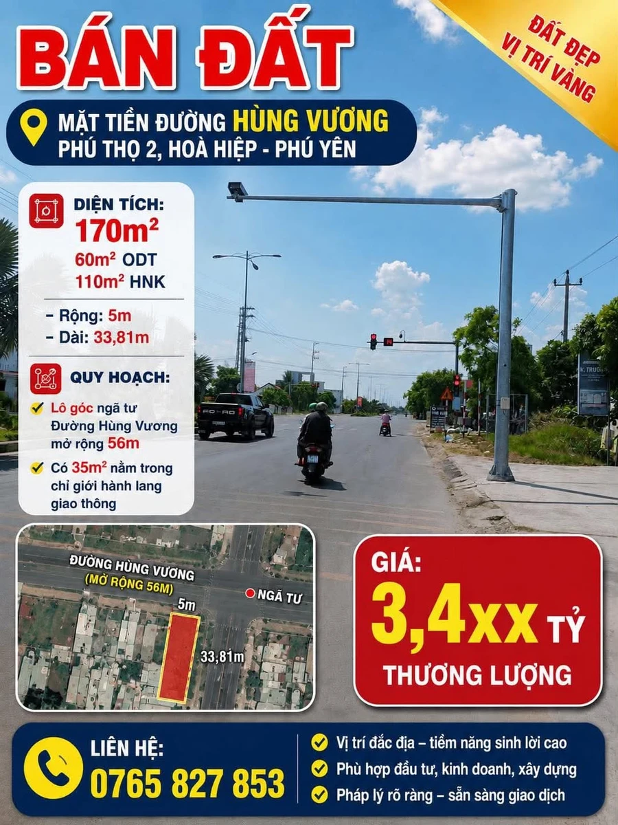 Bán đất mặt tiền Hùng Vương 170m2 Đắk Lắk - Ảnh 1