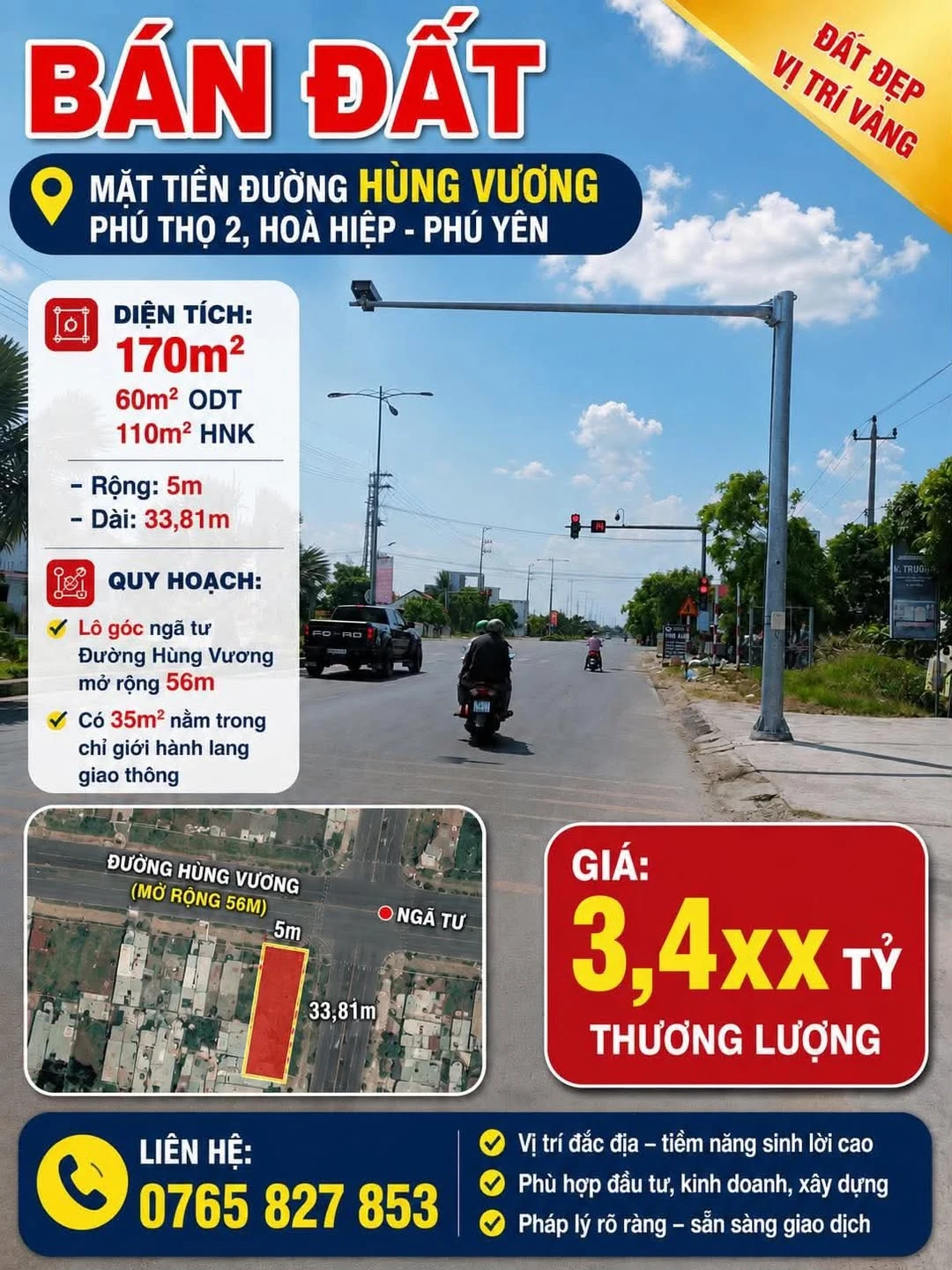 Bán đất mặt tiền Hùng Vương 170m2 Đắk Lắk - Ảnh 1