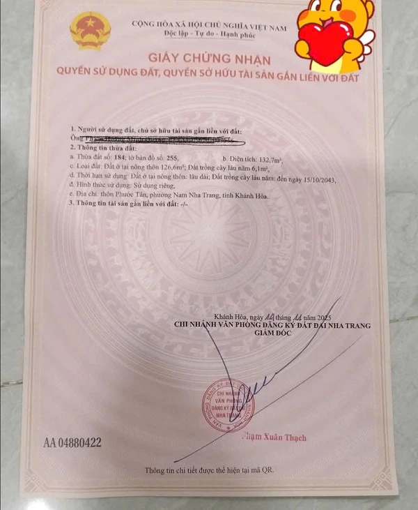 Bán đất hẻm Trần Sâm Nam Nha Trang 132,7m² 3,6 tỷ