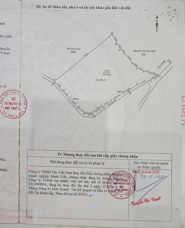 Bán đất xưởng Tân Uyên, Bình Dương, 6.615 m², 4,6 tr/m²