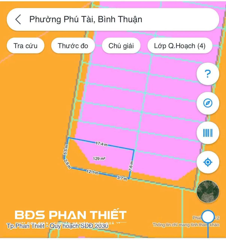 Bán lô góc 2 mặt tiền 131.2 m2 Phan Thiết 6.5 tỷ - Ảnh thu nhỏ 3