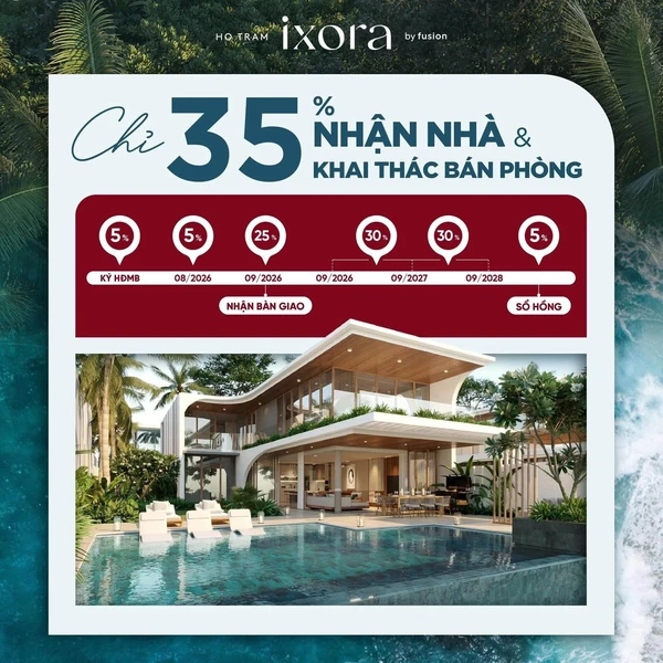 Bán biệt thự ven biển 3PN 365m² từ 65 tỷ đồng Hồ Tràm