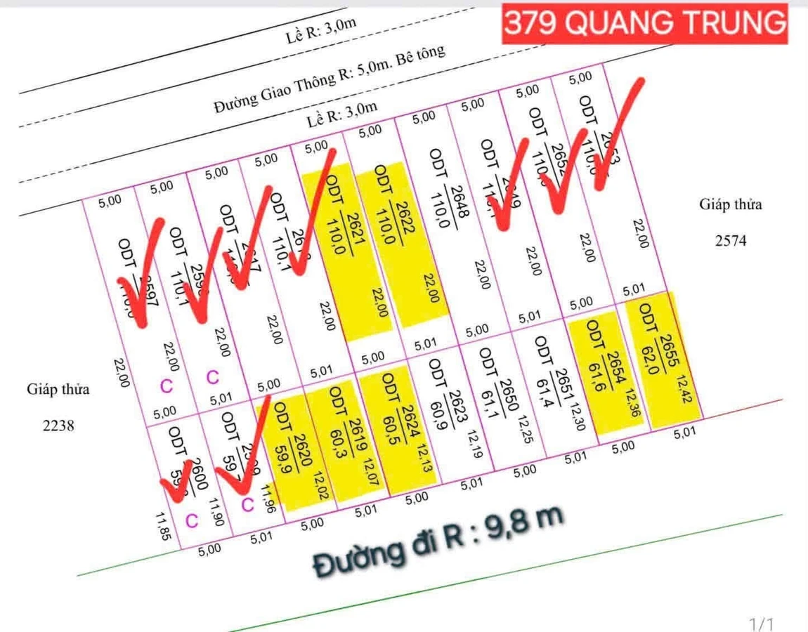 Bán nền đất 5x22m, 600 triệu, Quang Trung Q.11 - Ảnh 1