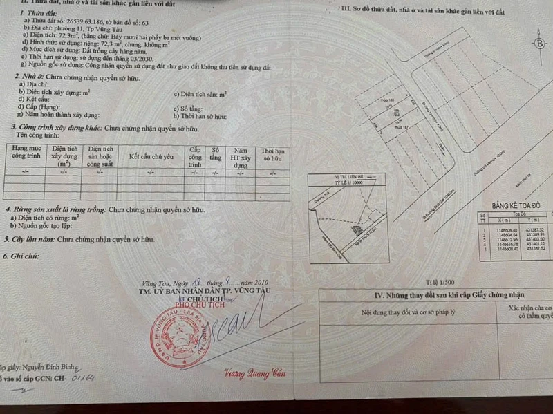 Bán nhà sổ riêng 72.3m2 gần biển Vũng Tàu