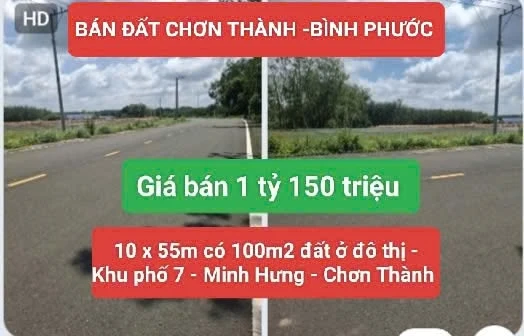 Bán đất 550m2 Chơn Thành, Bình Phước 1 tỷ 150 triệu - Ảnh 1
