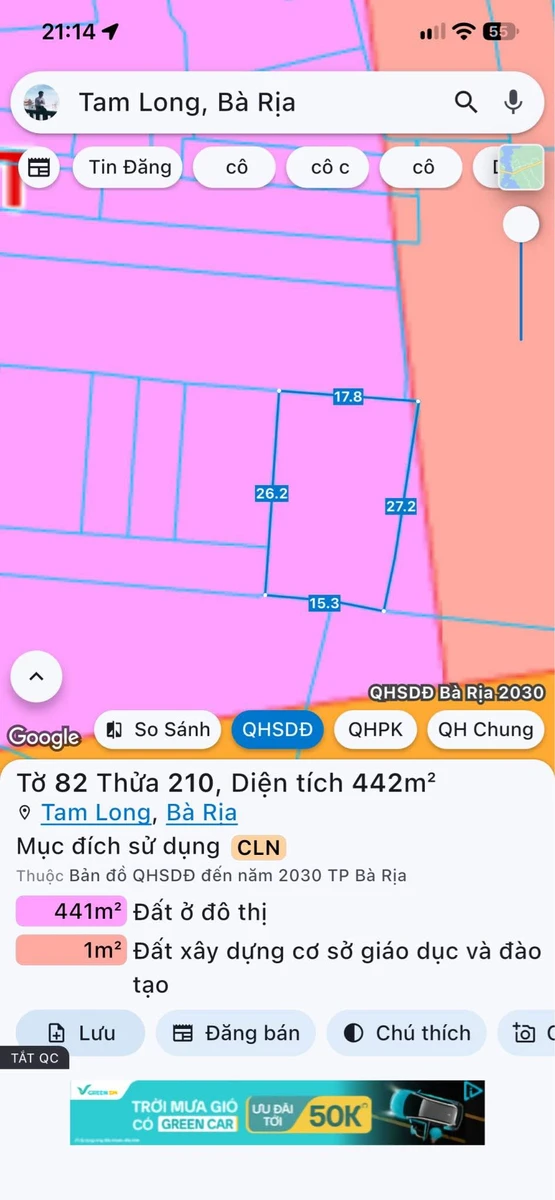 Bán đất biệt thự 438m² Tam Long, Bà Rịa - Ảnh thu nhỏ 3