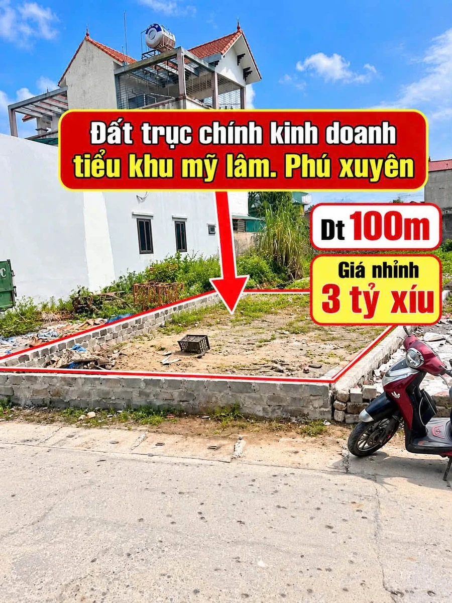 Bán đất 100m² mặt tiền Mỹ Lâm, Phú Xuyên, 3 tỷ 250 triệu - Ảnh thu nhỏ 2